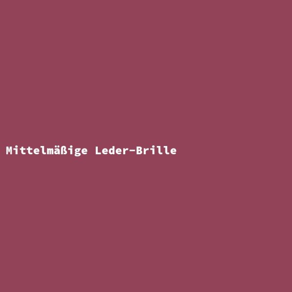 Mittelm&auml;&szlig;ige Leder-Brille